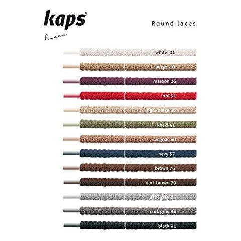 Rotondo Laces Durevoli 100 Cotone Lacci Della Scarpa Qualit A Calzature Casual Made In Europa 1 Coppia Molti Colori E Lunghezze (75 Cm - 29 Pollici - 4 A 5 Accoppiamenti Occhiello 76 - Marrone)  - Foto 4