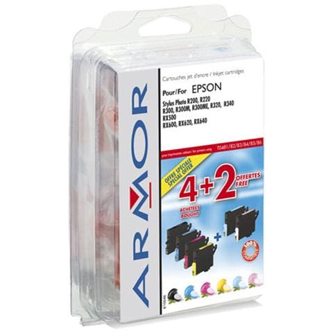 Kit Epson 4+2 Cartridges, Nero, Ciano, Ciano chiaro, Fucsina chiara, Magenta, Giallo, A inchiostro, 22 ml / 20 ml - Foto 1