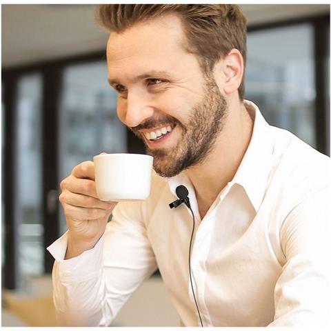 Originale Microfono L14 Connettore Jack 3,5mm Con Clip High Quality Capsula Black - Foto 5