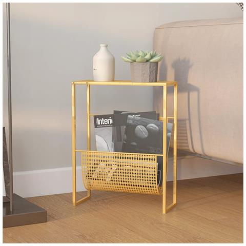 Portariviste Oro 35x15x45 Cm In Acciaio - Foto 1