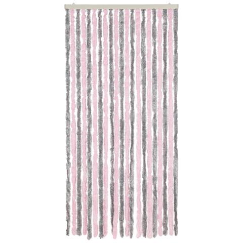 Tenda Antimosche Grigio Argento E Rosa 100x230 Cm In Ciniglia - Foto 3