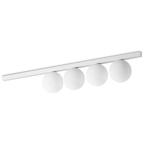 Plafoniera Contemporaneo Binomio Metallo Bianco 4 Luci G9 4w 3000k Ip20 - Foto 1