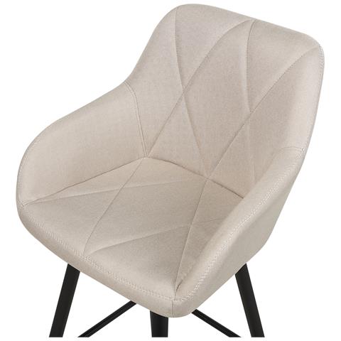 Set Di 2 Sedie Alte Darien Beige Chiaro - Foto 2