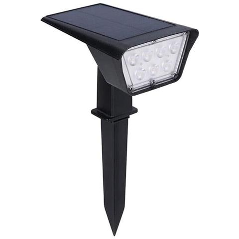 Faretto 7 Led Luce Bianca Picchetto Da Terra Pannello Solare Lampada A Muro Ip65 - Foto 2