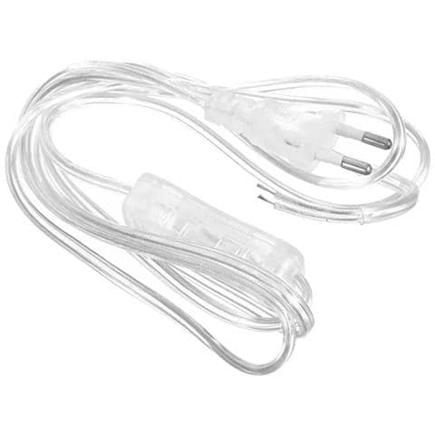 Prolunga Spina Interruttore On Off Ricambio X Lampade Da Tavolo Cavo Trasparente - Foto 1