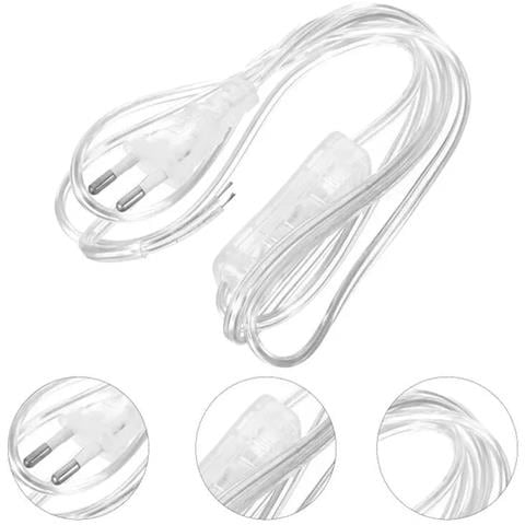 Prolunga Spina Interruttore On Off Ricambio X Lampade Da Tavolo Cavo Trasparente - Foto 2