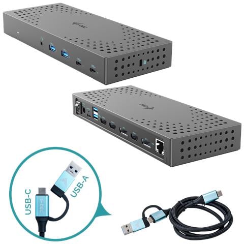 USB 3.0 / USB-C / Thunderbolt, 3x 4K Docking Station Gen 2 + Power Delivery 100W - Foto 1