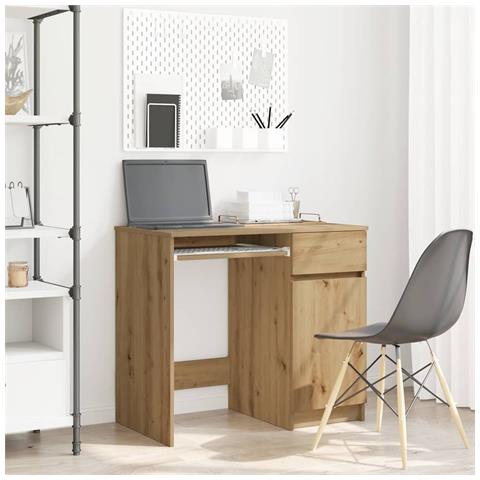 Scrivania Rovere Artigianale 86x49x76 cm in Legno Multistrato - Foto 1