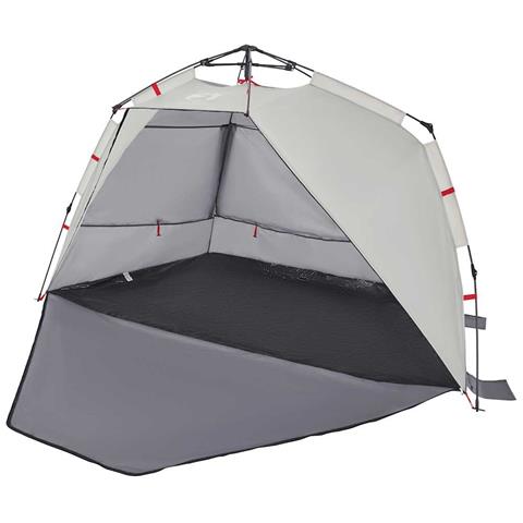 Tenda da Spiaggia 3 Persone Grigio Rilascio Rapido Impermeabile - Foto 2