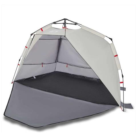 Tenda da Spiaggia 3 Persone Grigio Rilascio Rapido Impermeabile - Foto 1