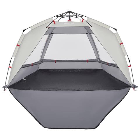 Tenda da Spiaggia 3 Persone Grigio Rilascio Rapido Impermeabile - Foto 10