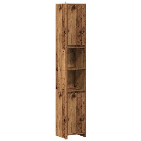Mobile Da Bagno Legno Antico 30x30x183,5 Cm In Truciolato - Foto 2