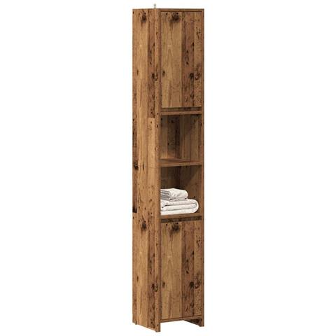 Mobile Da Bagno Legno Antico 30x30x183,5 Cm In Truciolato - Foto 1