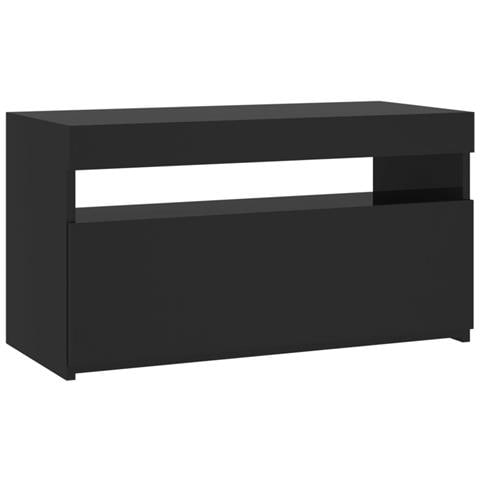 Lusso Casadino - Mobile Porta Tv Con Luci Led Nero 75x35x40 Cm - Foto 1