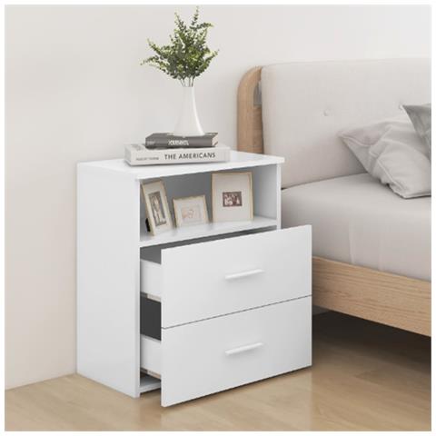 Comodino Bianco 50x32x60 Cm - Foto 2