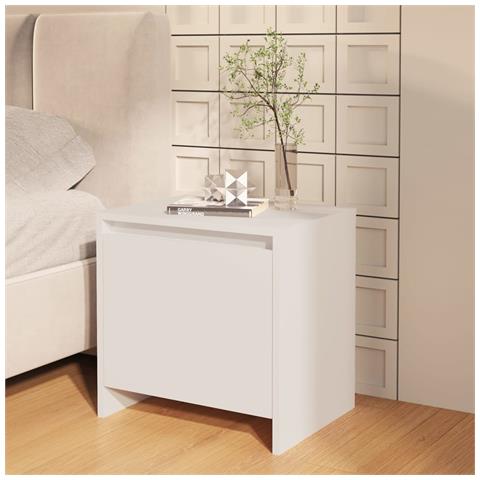 Lusso Casadino -  Comodino Bianco 45x34x44,5 Cm In Truciolato - Foto 8