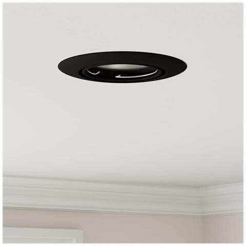 Faretti incassati 6 pezzi Tondo GU10 Nero Ø90 mm Acciaio - Foto 2