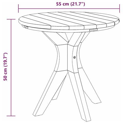 Tavolo da caffè da giardino Ø55x51 cm in legno massello di teak - Foto 8
