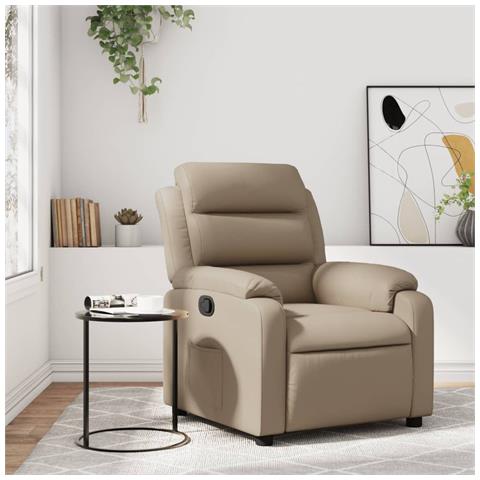 Poltrona Reclinabile Cappuccino in Similpelle - Foto 2