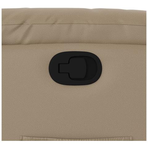 Poltrona Reclinabile Cappuccino in Similpelle - Foto 9