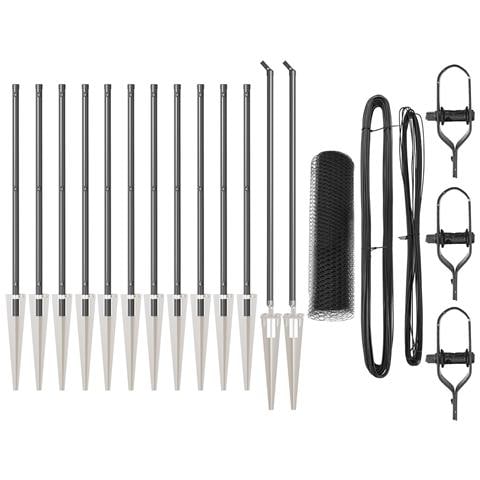Set di Recinzione Set di 2 Grigio Acciaio Zincato - Foto 1