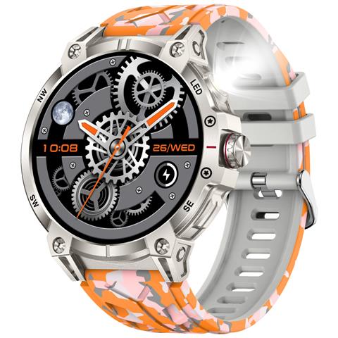 Smartwatch Multifunzione Con Monitoraggio Della Salute E Bluetooth Per Chiamate Grey+orange - Foto 1
