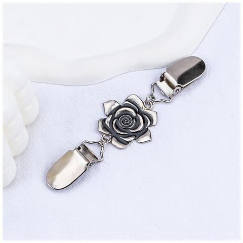 Clip Vintage Per Scialle - Fermaglio Antiscivolo Per Maglioni E Cardigan Silver - Foto 2