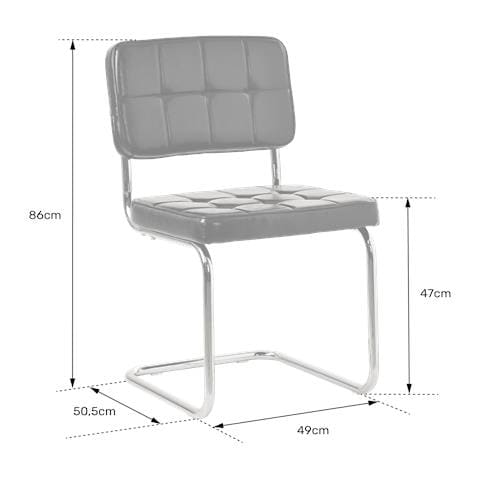 Set Di 2 Sedie Cantilever In Similpelle Verde Cachi Maria - Foto 2