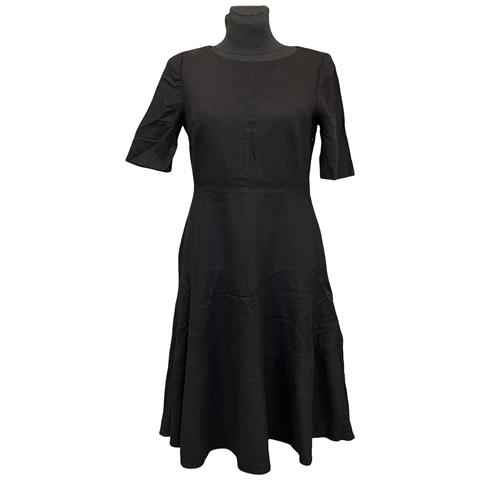 Abito Al Ginocchio Comodo Elegante A Maniche Corte Nero 40 - Foto 1