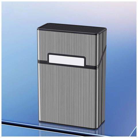 Custodia Per 20 Sigarette Formato Standard - Chiusura Magnetica, A Prova D'umidità Black - Foto 2