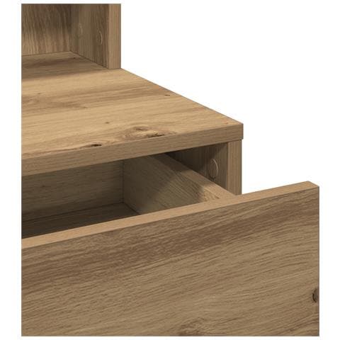 Toeletta con Specchio e LED in Rovere Artigianale in Legno Ingegnerizzato - Foto 9