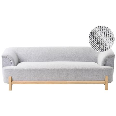 Divano 3 Posti Alnor Tessuto Grigio Chiaro - Foto 2