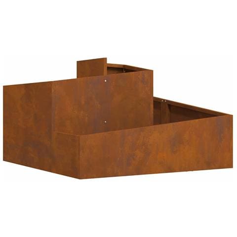 Vaso da giardino Marrone 80 x 80 x 50 cm acciaio corten - Foto 1