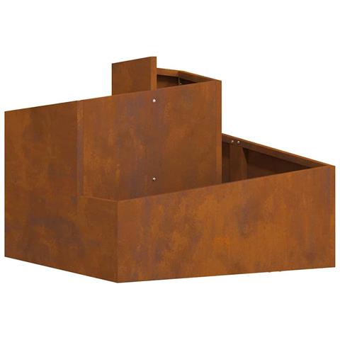 Vaso da giardino Marrone 60 x 60 x 50 cm acciaio corten - Foto 1