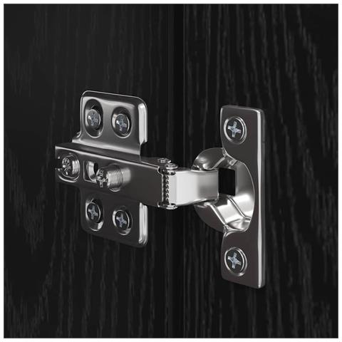 Mobile TV da Parete 4 pcs Rovere Nero Legno multistrato - Foto 9