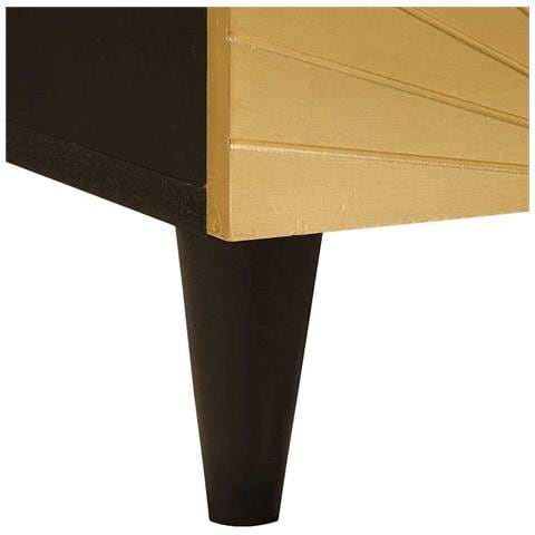 Comodino con cassetto 2 pcs Nero e Oro 40 x 33 x 46 cm - Foto 9
