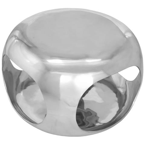 Tavolino da Salotto in Alluminio 50x50x30 cm Argento - Foto 2