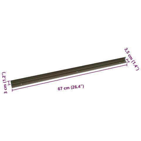 Paragradini 30 pcs Champagne 67 cm Alluminio - Foto 8