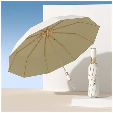Ombrello Pieghevole Automatico Con Rivestimento Colorato - Protezione Uv E Resistente Al Vento - Foto 2