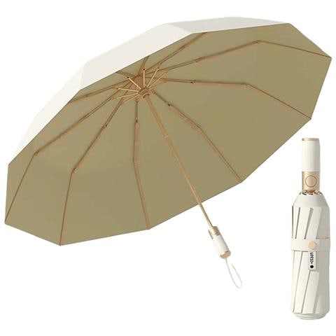 Ombrello Pieghevole Automatico Con Rivestimento Colorato - Protezione Uv E Resistente Al Vento - Foto 1