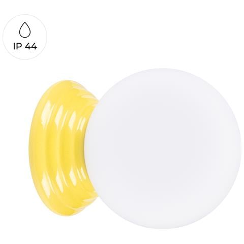 Lampada A Parete Zori Giallo Ip44 Sl. 1892 - Minimalist Lampada Da Parete Giallo 12x12x16 Cm - Foto 1