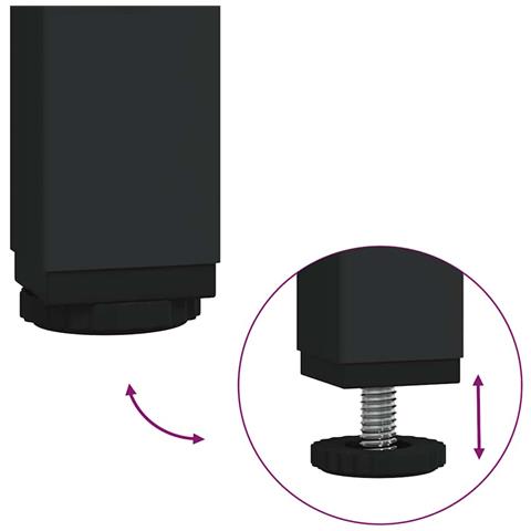 Cesto della Biancheria 3 Scomparti con Ripiano Rovere Marrone - Foto 9