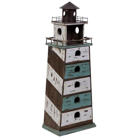 Mensola Lighthouse In Legno E Metallo Marrone 41x27x115h Cm - Foto 1