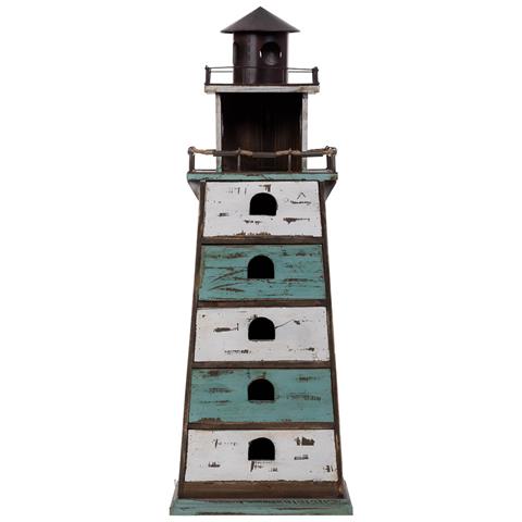 Mensola Lighthouse In Legno E Metallo Marrone 41x27x115h Cm - Foto 2