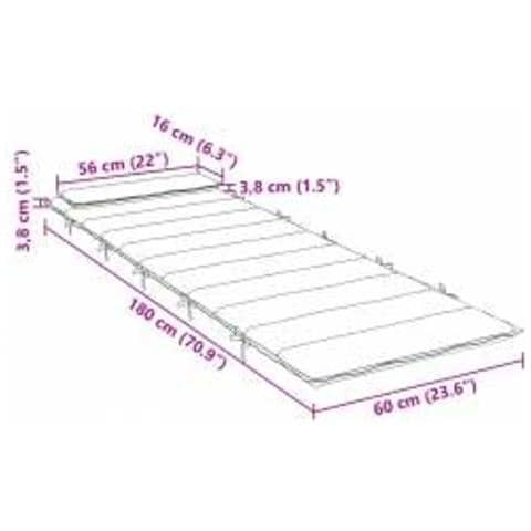 Cuscino per Lounger Sole Verde 178 x 60 x 4 cm Tessuto Oxford - Foto 8