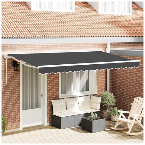 Tenda Retrattile Antracite 400 x 200 cm Poliestere e Metallo - Foto 2