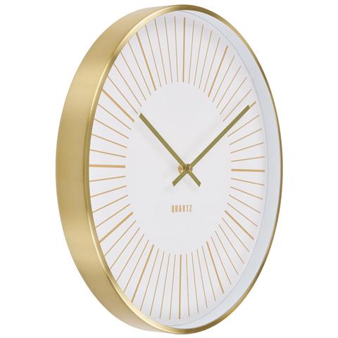 Takamaka - Orologio Da Parete In Alluminio Dorato Con Movimento Silenzioso Ø40 Cm - Foto 2