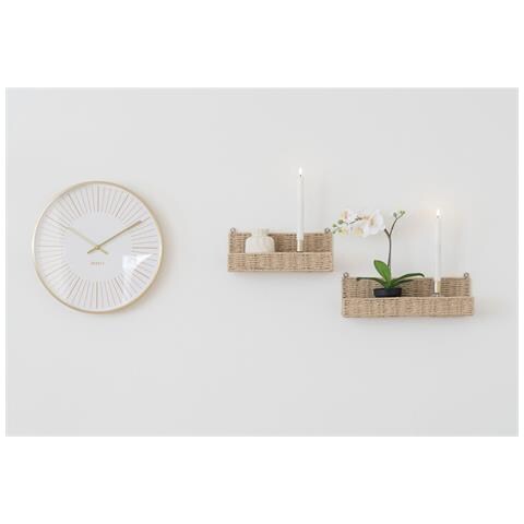 Takamaka - Orologio Da Parete In Alluminio Dorato Con Movimento Silenzioso Ø40 Cm - Foto 4
