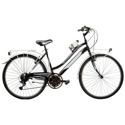 Bici Da Donna Mountain Bike 26 Mtb Lincy Bicicletta Ly26c18v Con Cambio 18v Completa Di Accessori Con Luci A Led - 40 Viola Fuxia - Foto 2