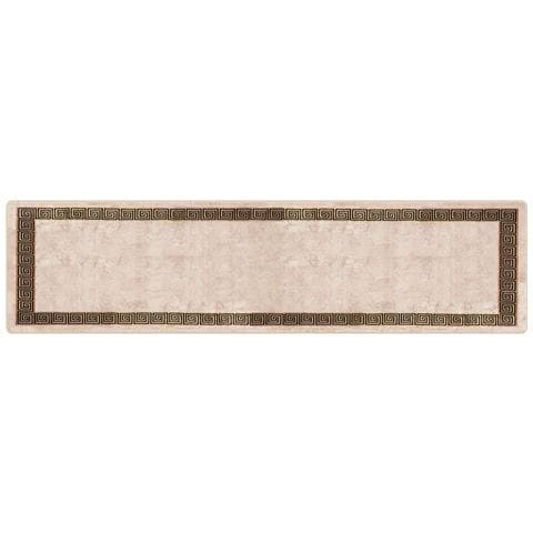 Runner Tappeto MARSA Nero 100 x 400 cm Poliestere e PVC - Foto 1